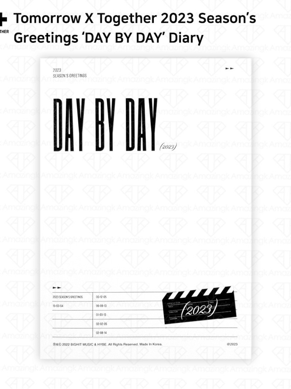 TXT Tomorrow X Together 2023 Season's Greetings Diary OFFICIAL